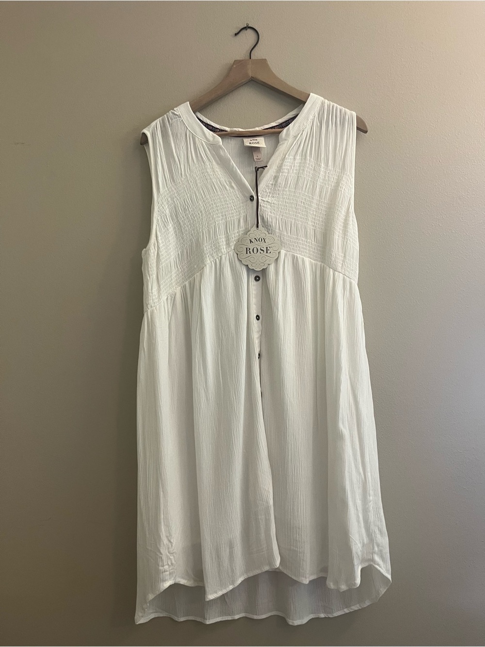 Knox Rose White Sleeveless Midi Dress